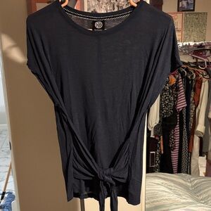 🌺 Bobeau Black Dolman Sleeve Tie Front Tee